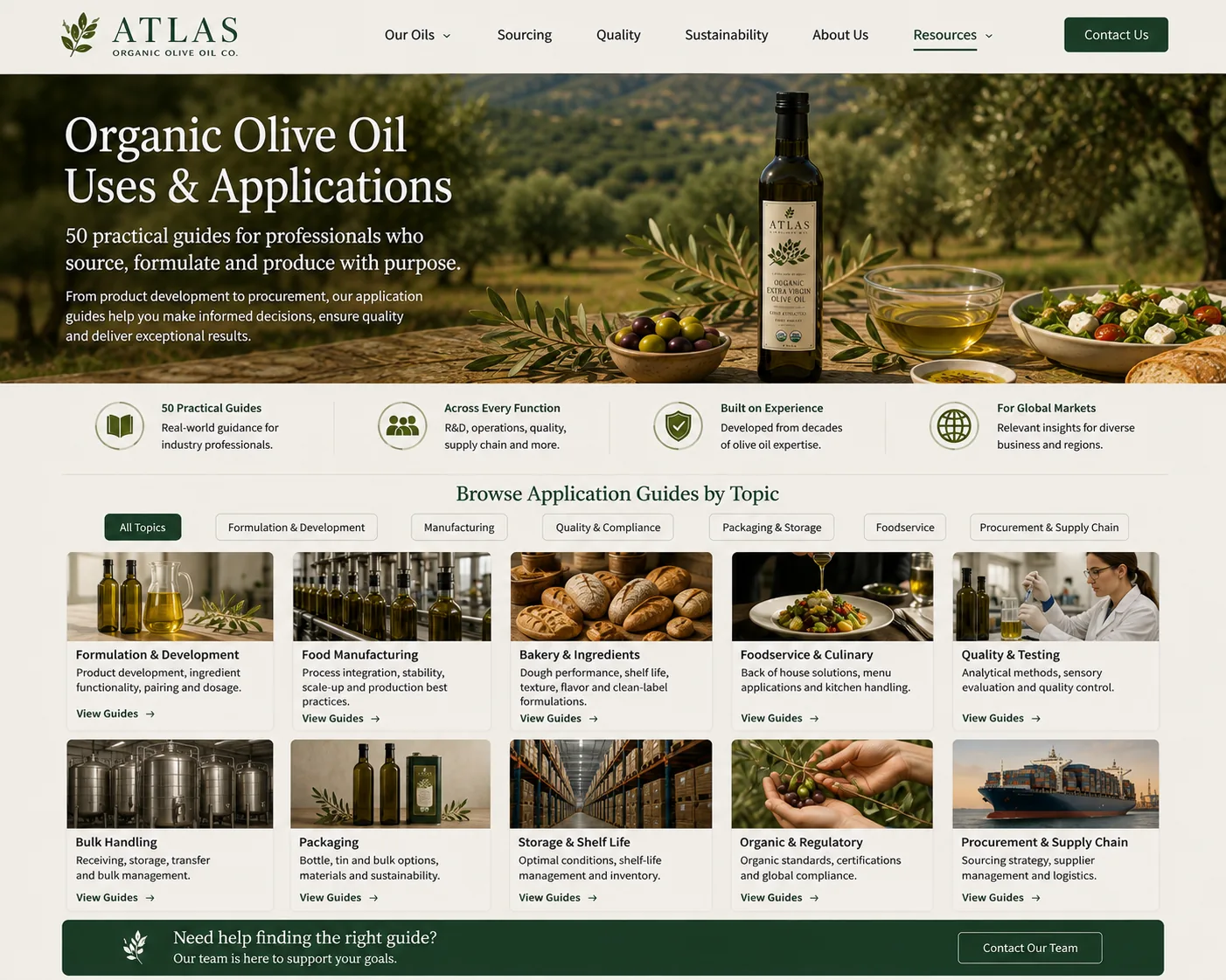 Organic olive oil applications in professional food production